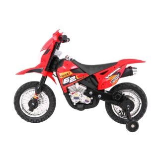 Motocross eléctrica infantil 6v All-Road touring motor, roja, gas en el puño - INDA471-RA-BDM0912.CR